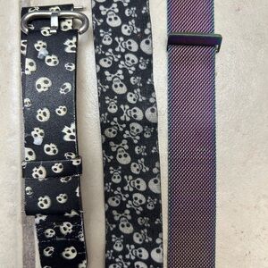 Amazon Women's Skull Pattern Watch Bands - Black and Multicolor